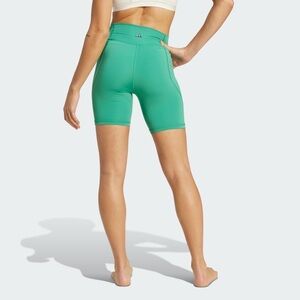 Adidas Women's Green Bike Shorts | Yoga shorts | activewear | size large |L|